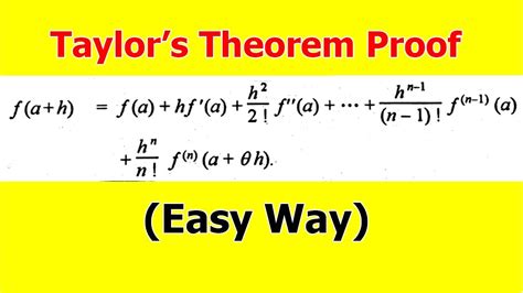 taylor's theorem with remainder proof